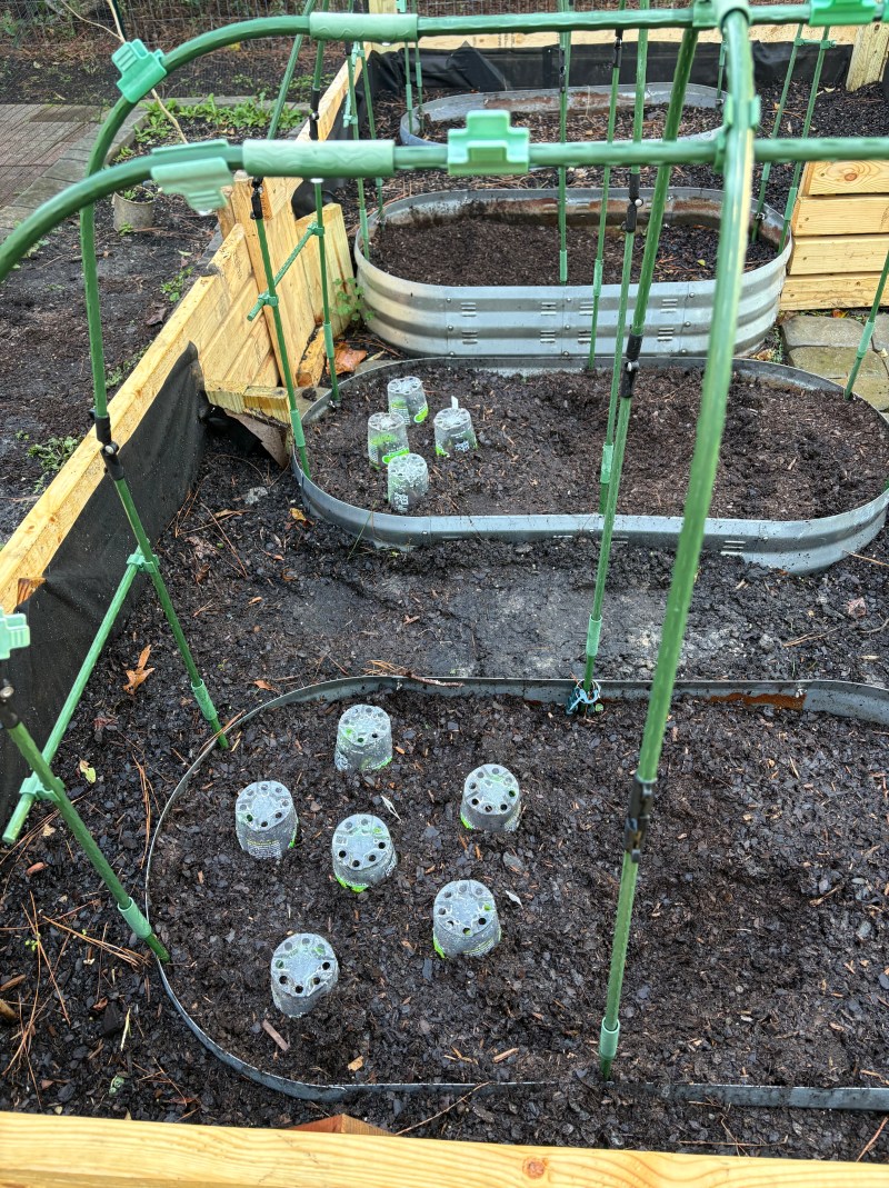 Garden trellises and structures built on-site